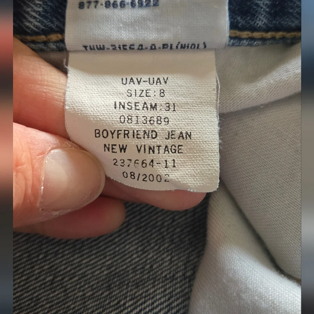 3/$25 Tommy Hilfiger 2002 Y2K Vintage Boyfriend Denim Jean Size 8